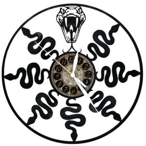 SNAKES vinyl record clock